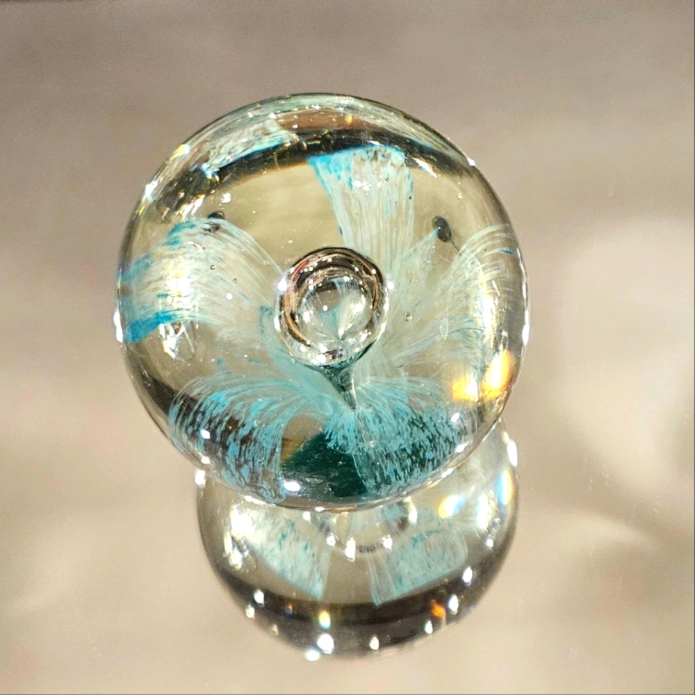 Stunning Handblown Glass Paper Weight
